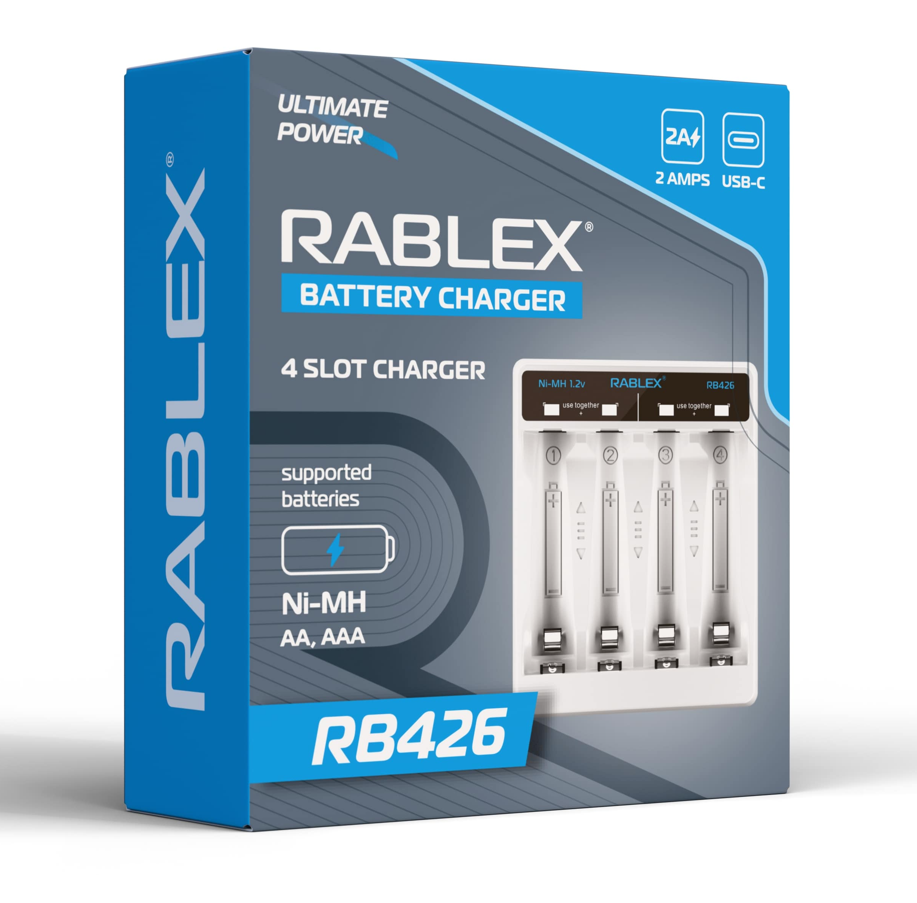 Зарядное устройство Rablex RB426, 4xАА,ААА, 2A, Type-c Днепр - изображение 2