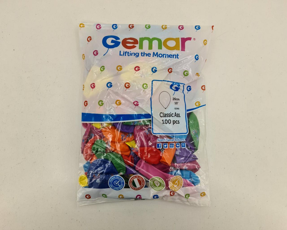 Повітряні кульки пастель "З Днем Народження" 10" (25 см) Gemar 100 шт (1 пач.) Харків - фото 4