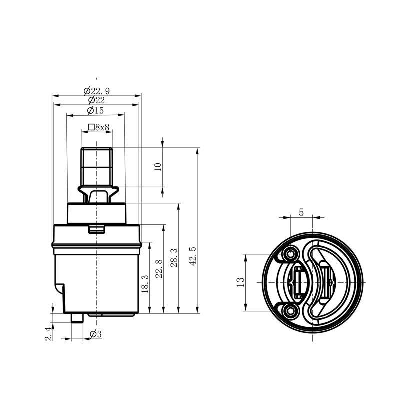 Картридж для смесителя Qtap Spojeni 22 мм QTSPO2248414 Киев - изображение 2