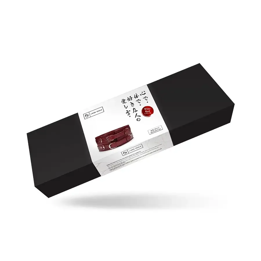 Шкіряний пояс для бондажу Liebe Seele Wine Red Waist Cuff M Size Львів - фото 8