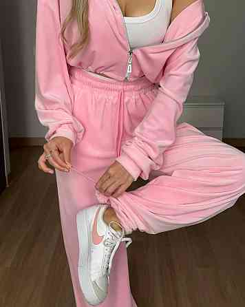Женский прогулочный костюм двойка: кофта и штаны велюр спорт Барби, 44/46 Одесса