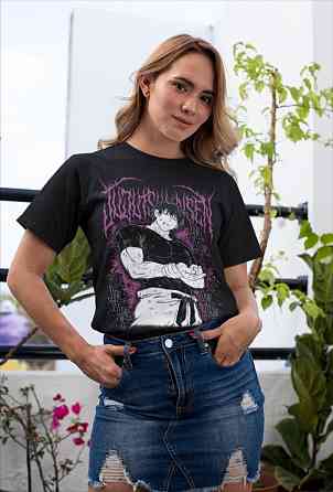 Футболка для мальчика аниме Магическая битва оверсайз (рост от 165 до 180 ) Черний AnimeJ0027m Днепр