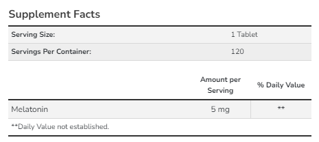 Melatonin 5 mg - 120 tabs Луцьк - фото 2