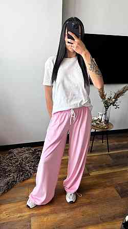 Женские прогулочные брюки из плюш велюра Розовый, 42/44 Одесса