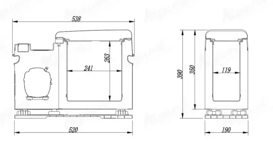Автохолодильник (подлокотник) Alpicool CF8. Режим работы + 20 ℃ до -15 ℃ Киев