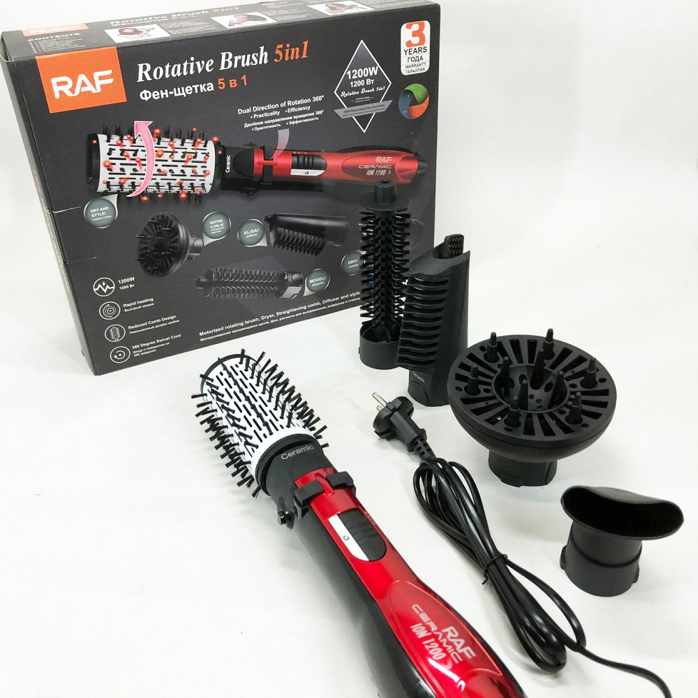Легкий профессиональный фен, Фен-браш для укладки, Фен-стайлер для вьющихся волос Стайлер укладки MI-89 Львов - изображение 5