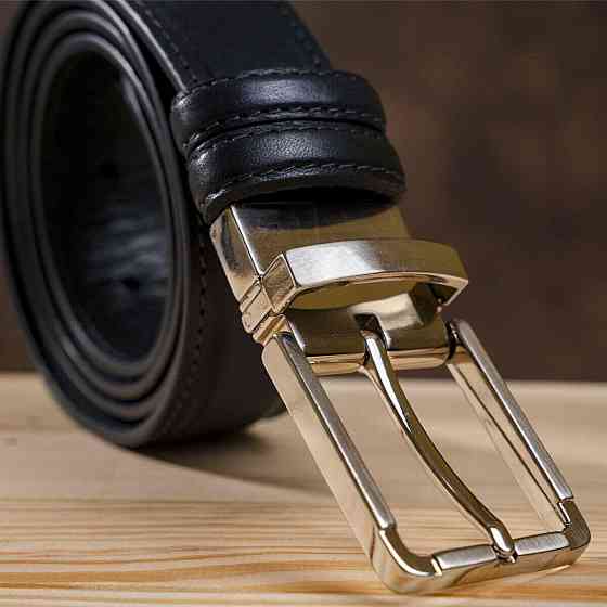 Ремень брючный двусторонний мужской Синий и Черный (GRANDE PELLE) Киев