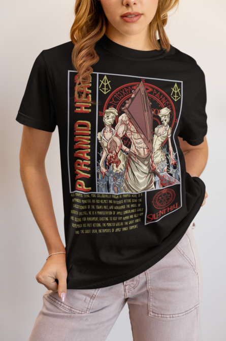 Футболка аниме Пйрамид Хеад Триангле Хеад оверсайз (S/M/L) Черний AnimeJ0618 Днепр - изображение 2