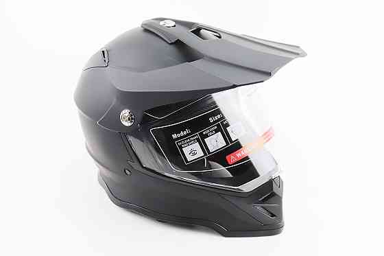 Шолом кросовий/ендуро/АТV зі склом BLD-819-7 S (55-56см), ЧОРНИЙ матовий Киев