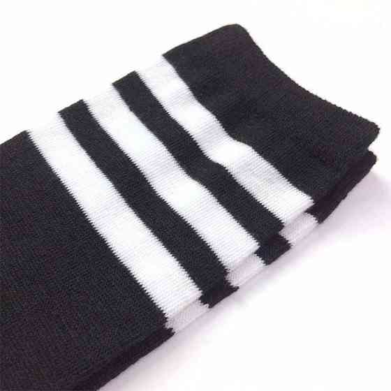 Високі гольфи або короткі панчохи в стилі "Школярка" - Чорно-білий - XS/S - Еротична білизна Вінниця