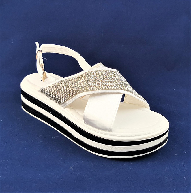 Жіночі Сандалії Босоніжки на Танкетці Платформа Білі Літні (розміри: 36,37,38,39) - 837 Дніпро - фото 6
