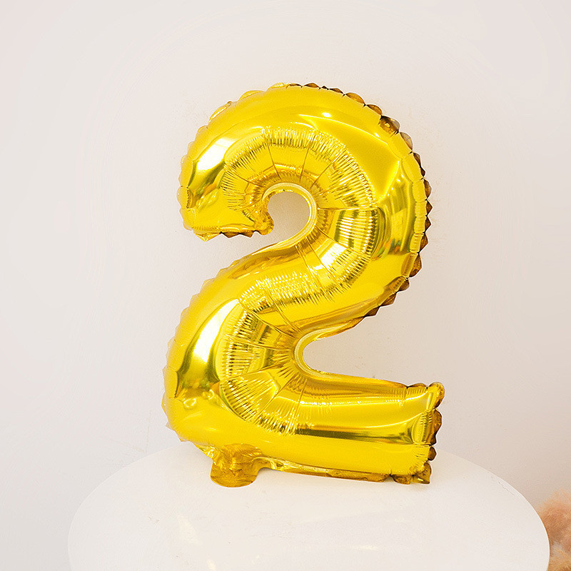 Кулька цифра 2 фольгована 32 дюйма золотистий Київ - фото 4