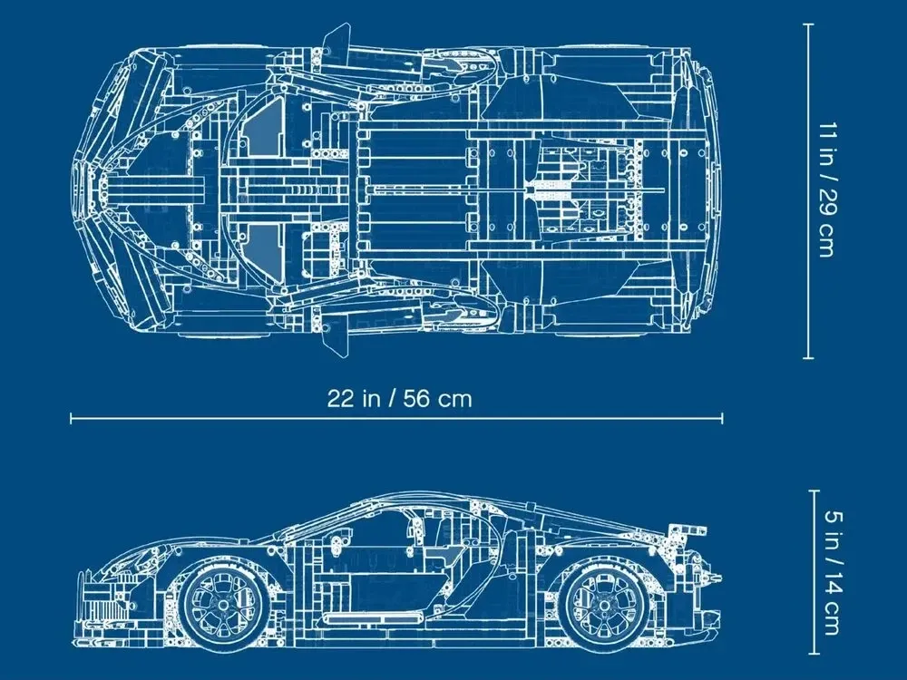 Конструктор Technic Bugatti Chiron (42083), 3599 деталей совместимый с lego лего бугатти Запорожье - изображение 5