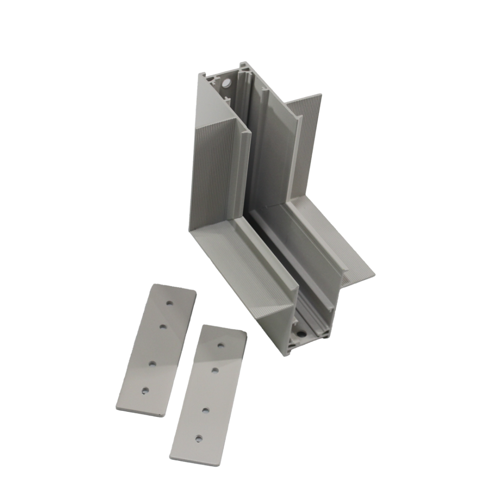 Угол трековой магнитной рейки накладной вертикальный белый Днепр - изображение 1