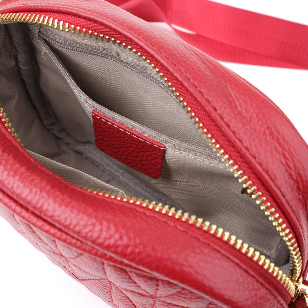 Жіноча сумка на кожен день із натуральної шкіри Vintage 22903 Червоний Київ - фото 8