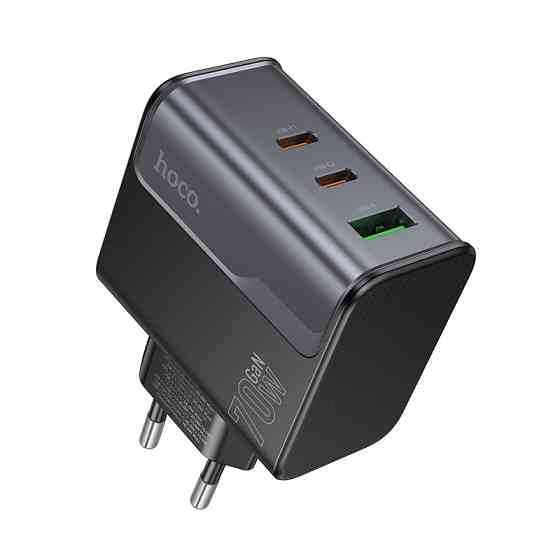 Мережевий зарядний пристрій HOCO CS75A Star Speed PD70W(2C1A) charger midnight black Одеса