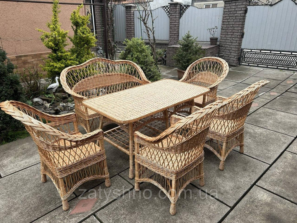 Меблі плетені з великим столом Київ - фото 8