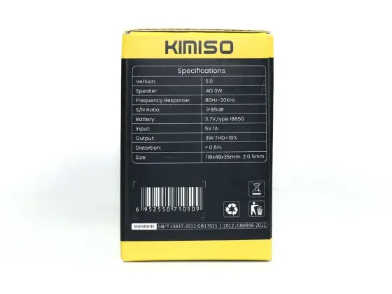 Портативна Bluetooth колонка-годинник KIMISO K-10: 2 динаміки, FM-радіо, будильник, до 5 годин робот Київ