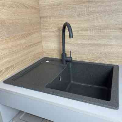 Мойка кухонная Adamant Anila графіт + змішувач та дозатор (182496900313) Винница