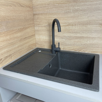 Мойка кухонная Adamant Anila графіт + змішувач та дозатор (182496900313) Винница - изображение 2