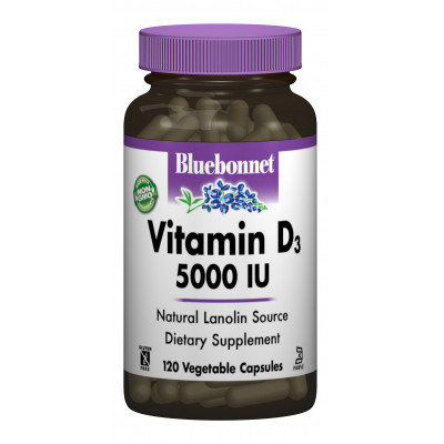 Вітамін Bluebonnet Nutrition Вітамін D3 5000IU, 120 вегетаріанських капсул (BLB-00369) Вінниця - фото 1