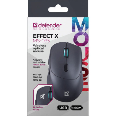 Мышка Defender Effect X MS-095 Wireless Black (52095) Винница - изображение 5