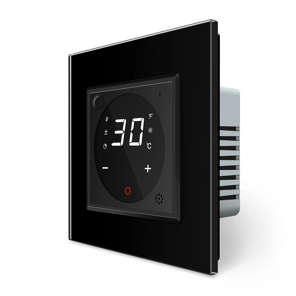 Комплект дистанційного керування котлом LIVOLO чорний, матова скляна рамка Коломия - фото 4