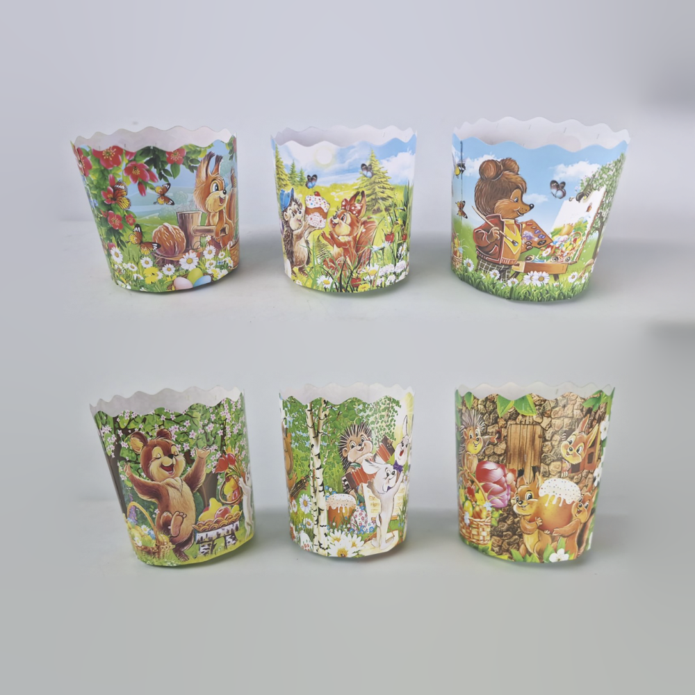 Паперові форми для випікання великодніх паски (85*70) Дитячі (150 г) (50 шт.) Харків - фото 1