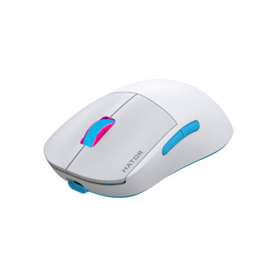 Мишка Hator Quasar 2 Pro Wireless/Bluetooth/USB White/Cyan (HTM561WC) Вінниця - фото 2