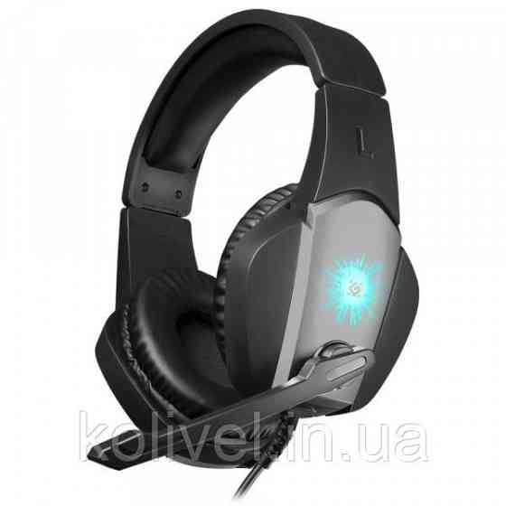 Ігрова гарнітура Defender X-Skull чорно-сіра, кабель 2.1 м (64585) Киев