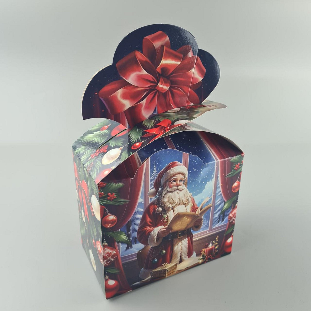 Новогодняя подарочная картонная упаковка для конфет (1000грм) №197 