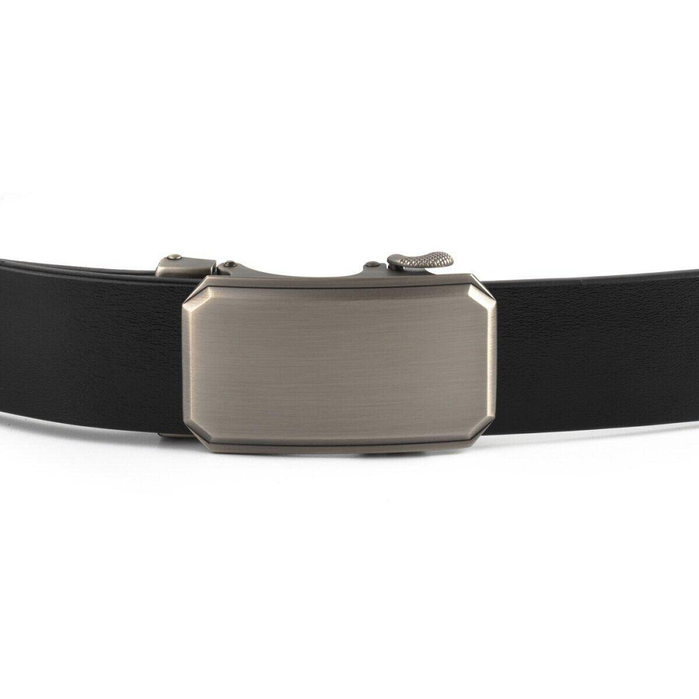 Ремінь чоловічий з автоматичною пряжкою закругленою Чорний (Vintage) Київ - фото 2