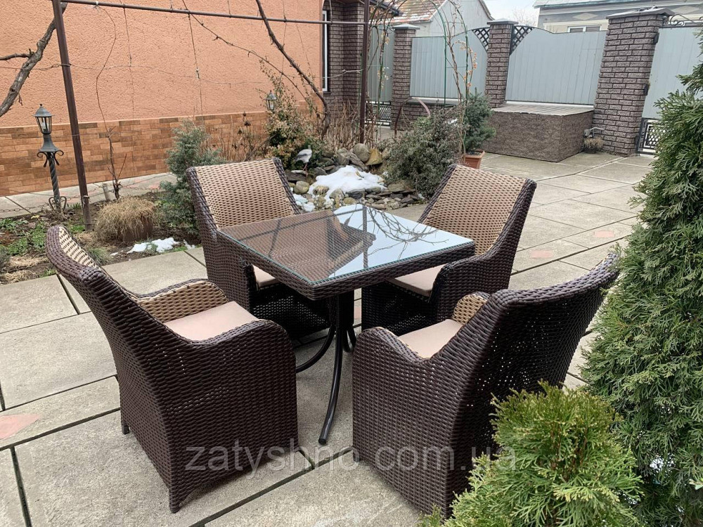 Мебель с ротангу, 4 кресла и стол плетеный Киев - изображение 5