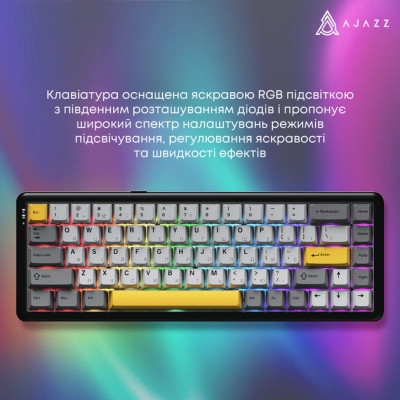 Клавиатура Ajazz AK680 MAX (8+8K) Magnetic Switch RGB Wireless/Bluetooth/USB Black (AK680-M-BGY-A) Винница - изображение 9
