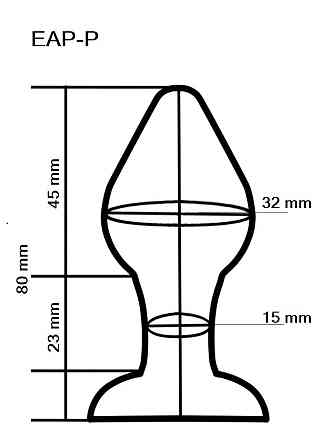 Светящийся анальный плаг из стекла EGZO EAP-P ( длина 8 см, диаметр 3.2 см ) Sex Aura Киев