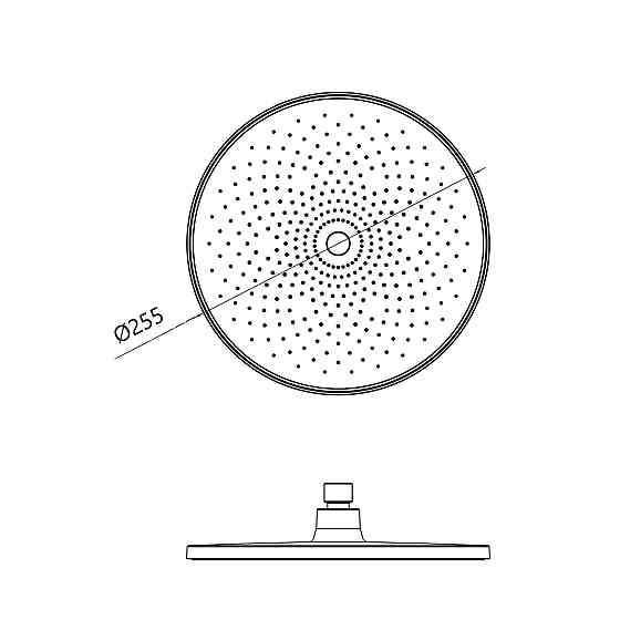 Лійка для верхнього душу Qtap Hlavova D 250 мм округла QTHLA107CRM45948 Chrome Київ