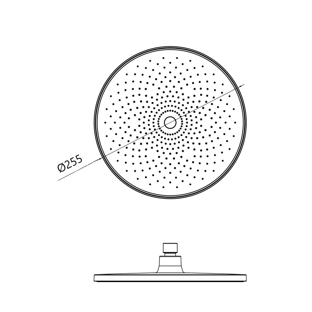 Лейка для верхнего душа Qtap Hlavova D 250 мм округлая QTHLA107CRM45948 Chrome Киев - изображение 2