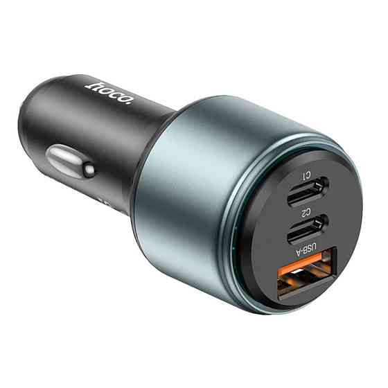 Автомобільний зарядний пристрій HOCO NZ9 Galloper 95W three-port(2C1A) car charger Black Киев