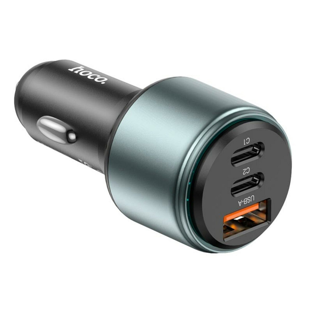 Автомобільний зарядний пристрій HOCO NZ9 Galloper 95W three-port(2C1A) car charger Black Киев - изображение 3