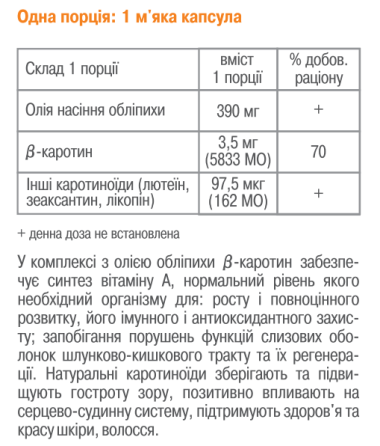 Каротиноіл / ТМ Грін-Віза / 120 капсул Київ