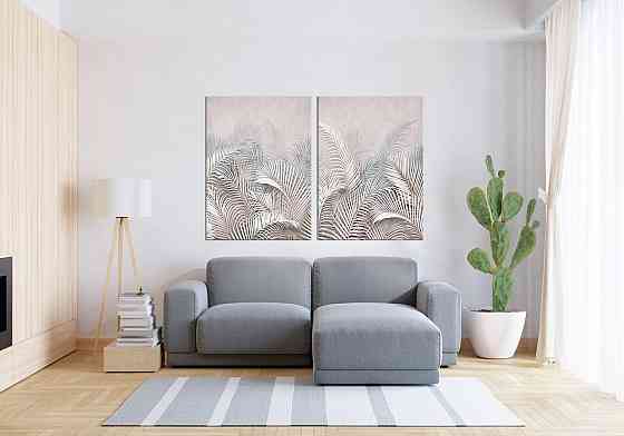 Модульная картина в гостиную / спальню  Листя Квітки  TLV-2_052 Київ