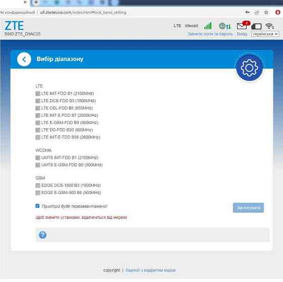 Роутер-модем WIFI 4G LTE ZTE MF 79 U GSM USB два виходи під антену. Харків