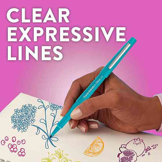 Фломастер PaperMate Flair Original, felt tip середня 0.7 мм, набір 16 кольорів Київ