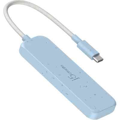 Концентратор J5create USB-C to 4xUSB-A 3.2 10Gbps cyan (JCH341EC-N) Винница