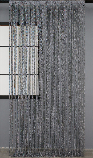 Штори-нитки спіраль з люрексом Темно-сірий 300х300см 1 шт (61-025) Київ - фото 3