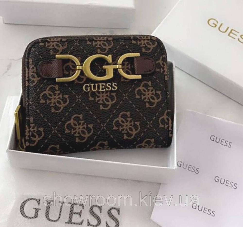 Женский компактный кошелек Guess (6051-1) brown Киев - изображение 2