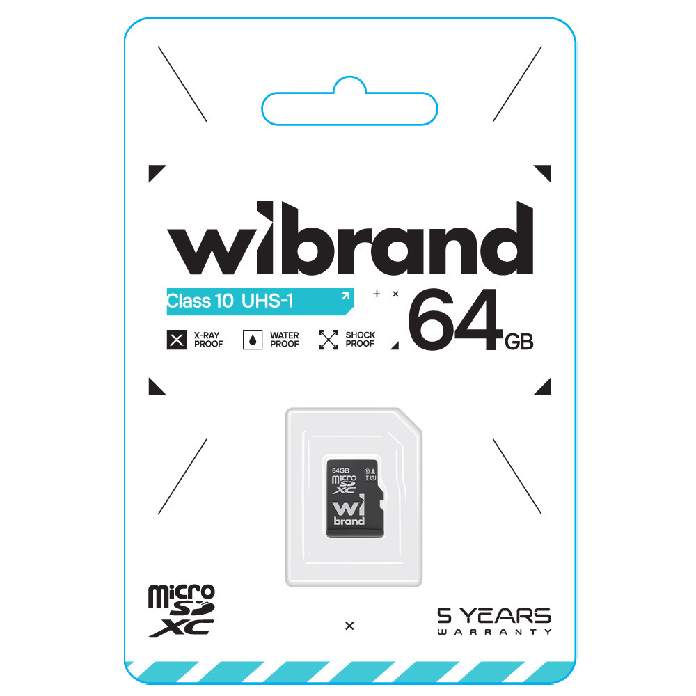 Карта пам'яті microSDXC (UHS-1) Wibrand 64Gb class 10 Київ - фото 2