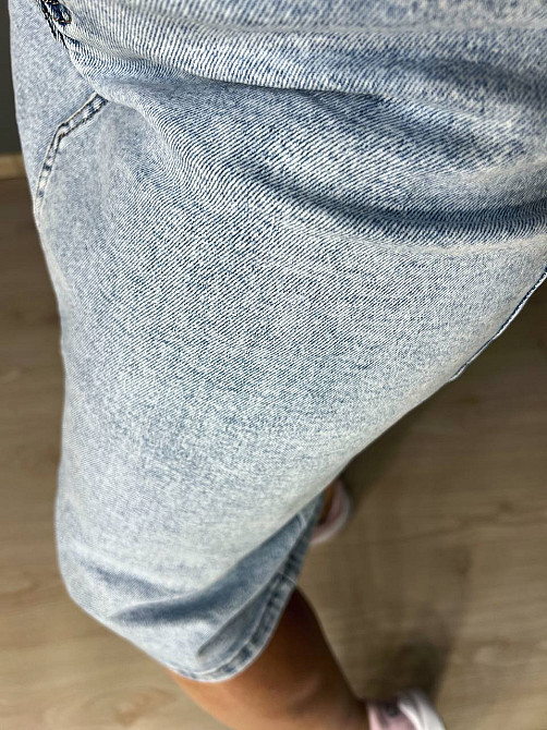 Спідниця жіноча джинсова DNL 208 середньої довжини з розрізом блакитна, блакитний, З2, 32, 87 см, 117 см Київ - фото 17