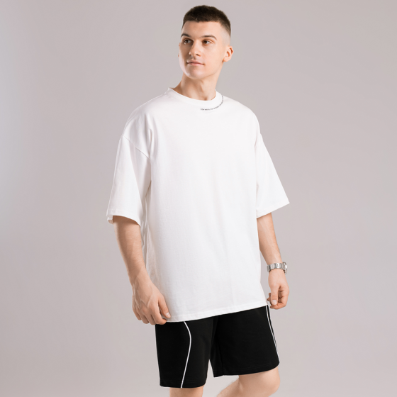 Молочна футболка. Футболка оверсайз чоловіча. Базова футболка Pobedov Onyx Київ