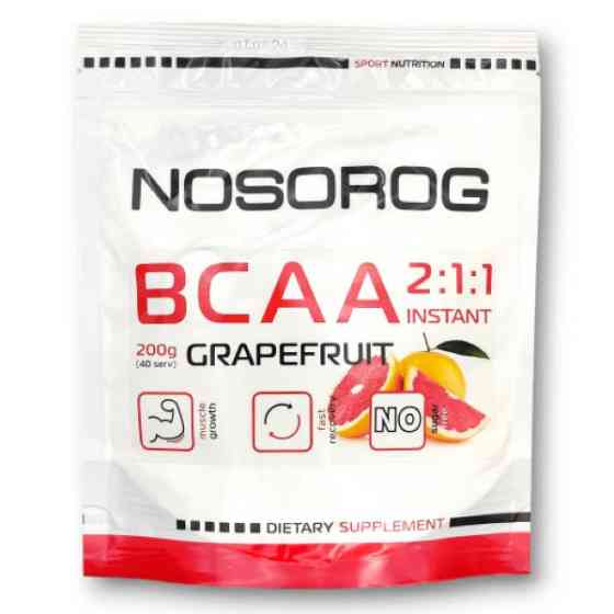 Аминокислоты Nosorog Nutrition BCAA 211 200 г (Грейпфрут) Луцк